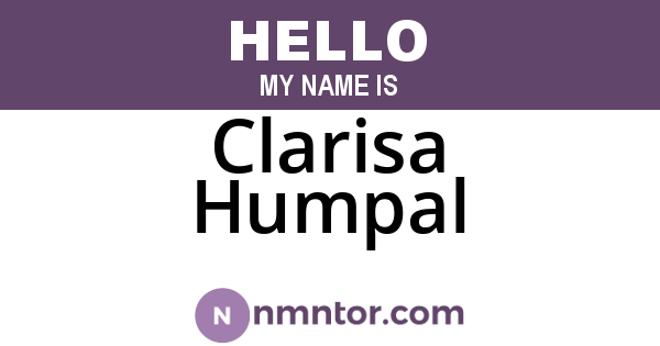 Clarisa Humpal