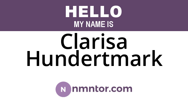 Clarisa Hundertmark