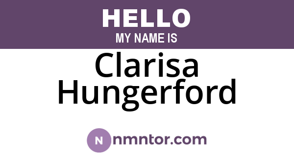 Clarisa Hungerford