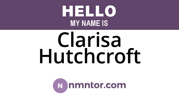Clarisa Hutchcroft