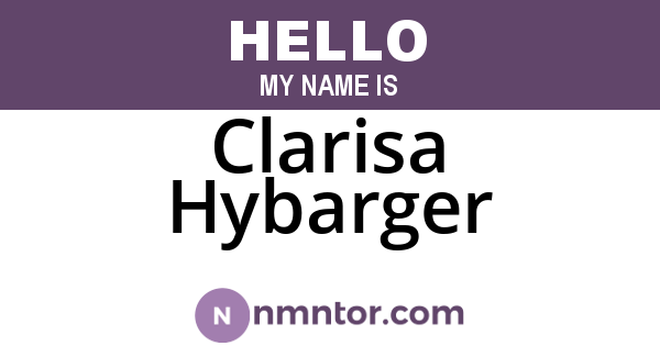 Clarisa Hybarger