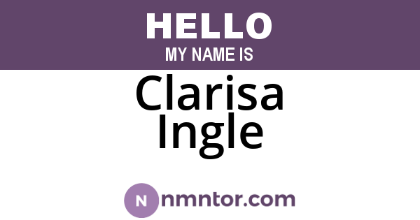 Clarisa Ingle