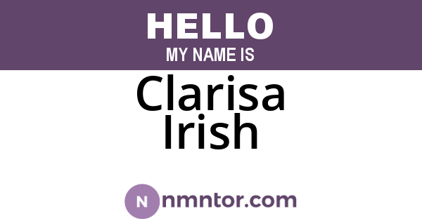 Clarisa Irish