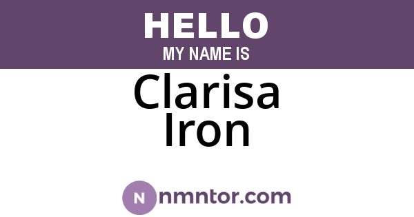 Clarisa Iron
