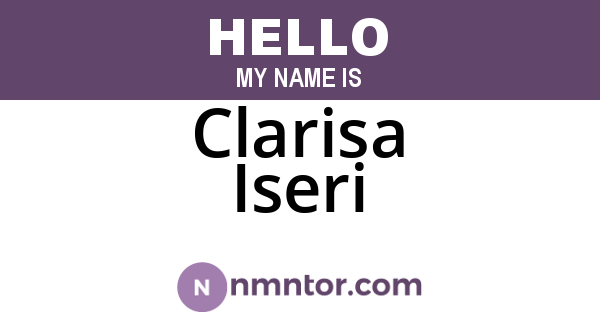 Clarisa Iseri