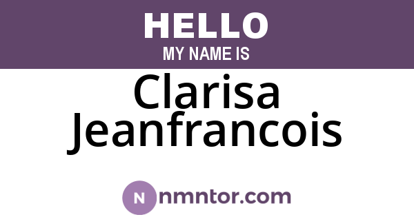 Clarisa Jeanfrancois