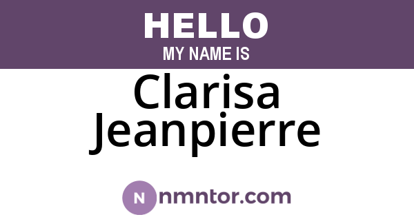 Clarisa Jeanpierre