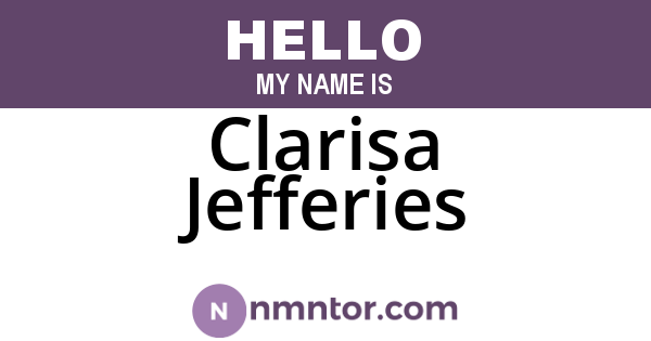 Clarisa Jefferies