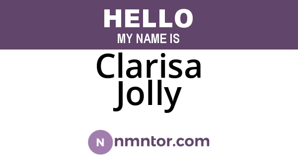 Clarisa Jolly