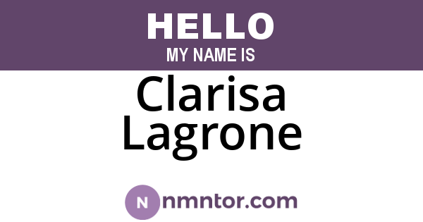 Clarisa Lagrone