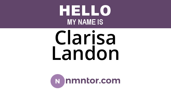 Clarisa Landon