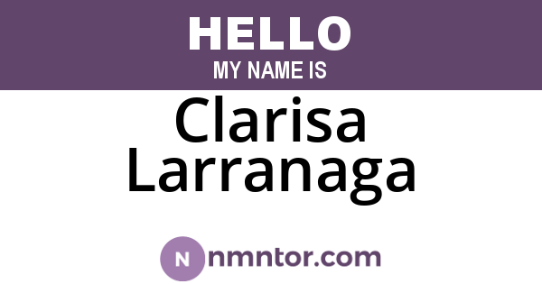 Clarisa Larranaga
