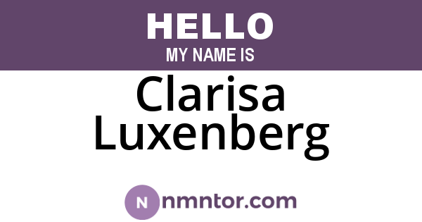 Clarisa Luxenberg