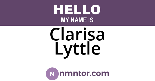 Clarisa Lyttle