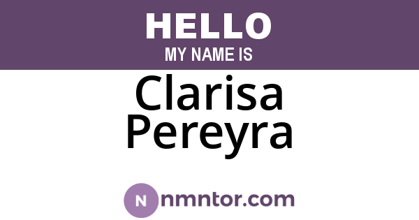 Clarisa Pereyra