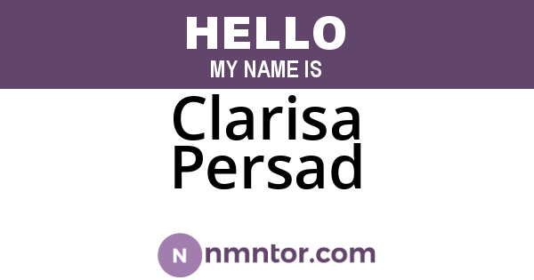 Clarisa Persad