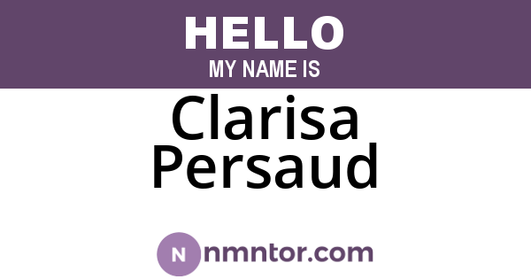 Clarisa Persaud
