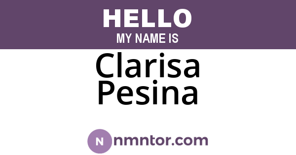 Clarisa Pesina