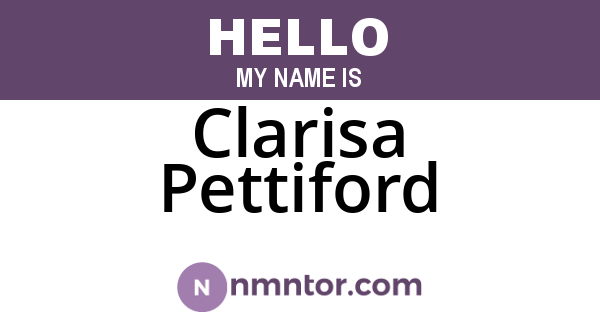 Clarisa Pettiford