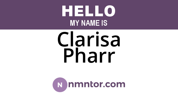 Clarisa Pharr