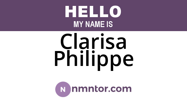 Clarisa Philippe
