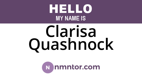 Clarisa Quashnock