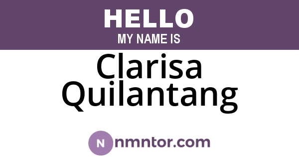 Clarisa Quilantang