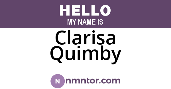 Clarisa Quimby