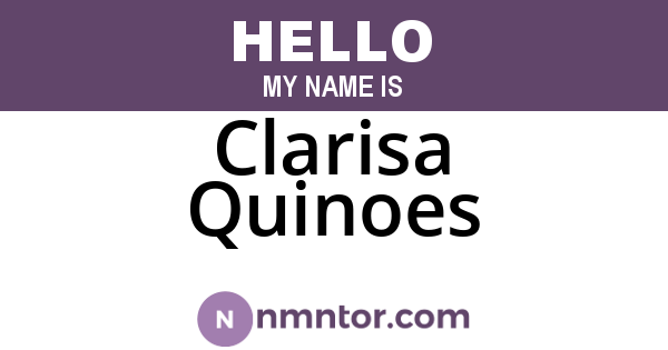 Clarisa Quinoes