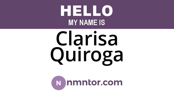 Clarisa Quiroga