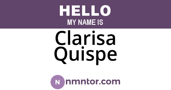 Clarisa Quispe