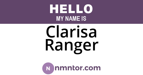 Clarisa Ranger