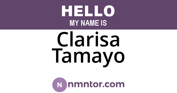 Clarisa Tamayo