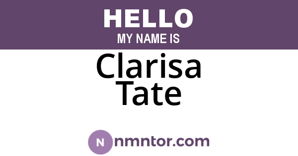 Clarisa Tate