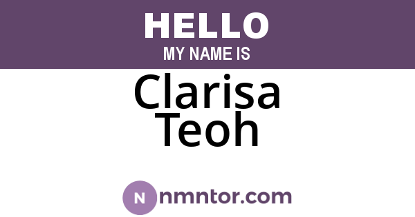 Clarisa Teoh