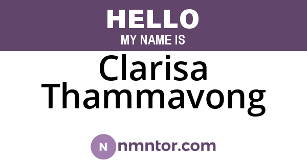 Clarisa Thammavong