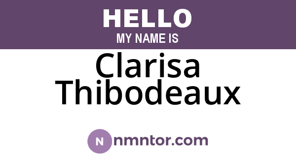 Clarisa Thibodeaux