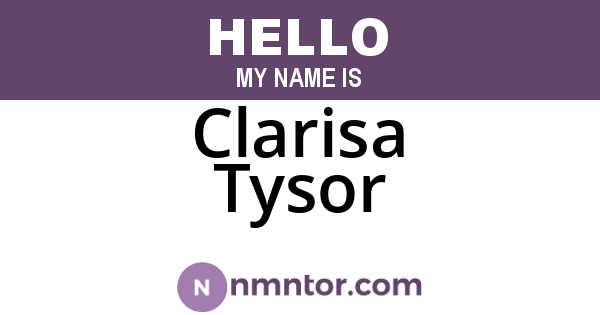 Clarisa Tysor