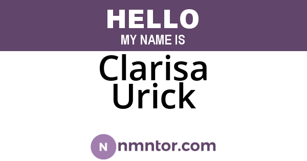 Clarisa Urick