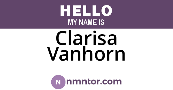 Clarisa Vanhorn