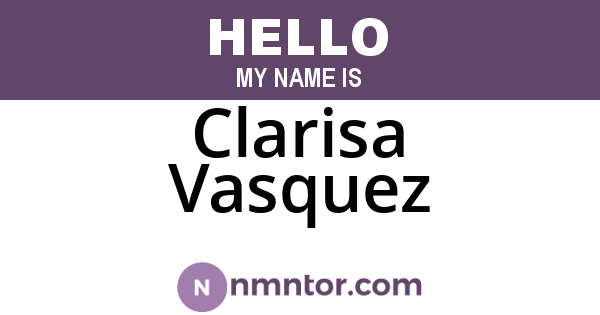 Clarisa Vasquez