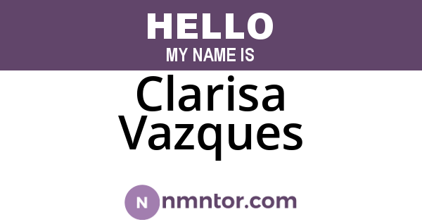 Clarisa Vazques