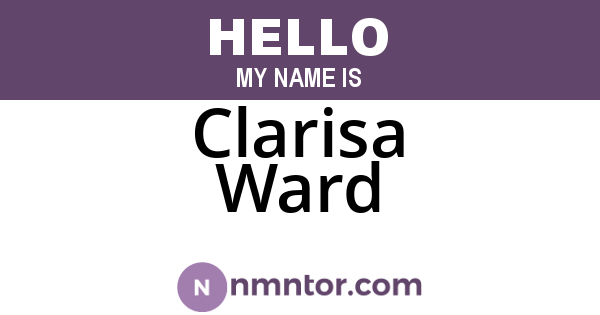 Clarisa Ward