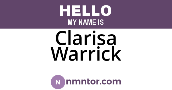 Clarisa Warrick