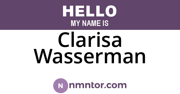 Clarisa Wasserman