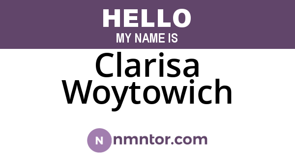 Clarisa Woytowich
