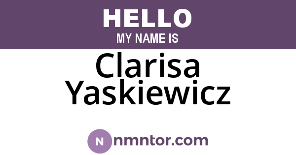 Clarisa Yaskiewicz