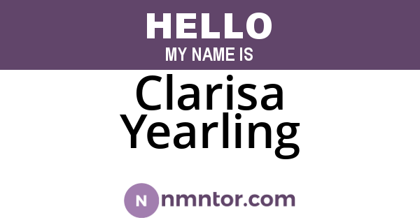 Clarisa Yearling