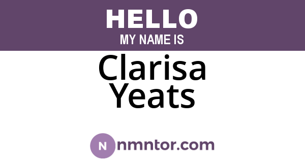 Clarisa Yeats