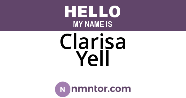 Clarisa Yell